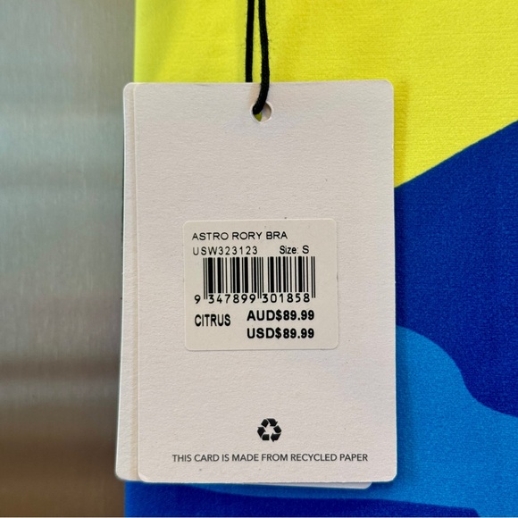 NWT The Upside SET Astro Rory Bra and Printed Leggings in Multicolor / Citrus - Picture 8 of 16